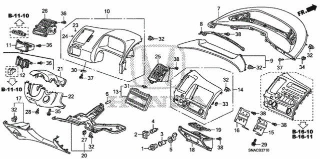 Instrument Panel Garnish (Driver Side) for 2010 Honda Civic #0