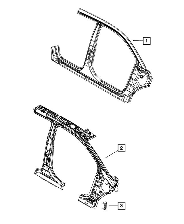 68035429AG - Body Sheet Metal Except Doors: Body Side Aperture Front Panel Package, Left for Mopar Image