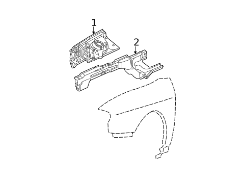 Structural Components & Rails for 2004 Hyundai Sonata #0