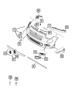 68222022AA - Frame, Bumper and Fascia: Medallion for Mopar Image