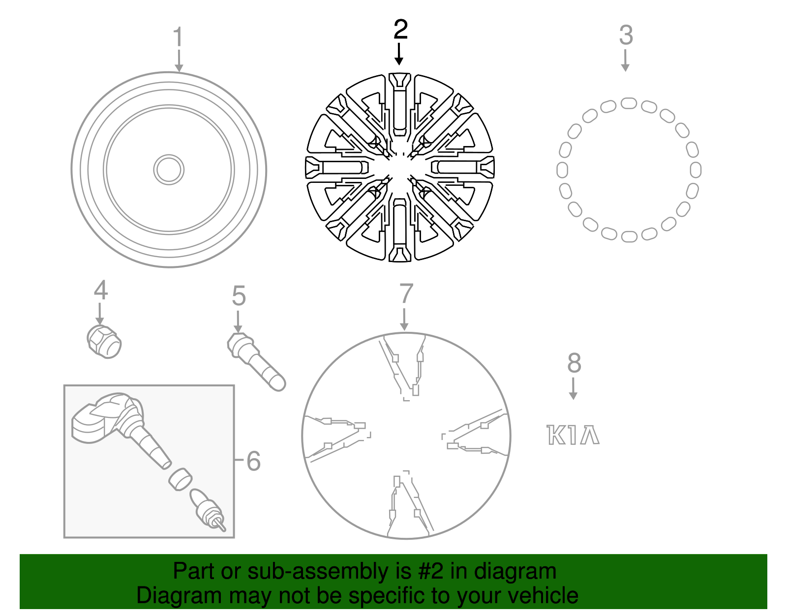 52910-H9201 - Wheel, Alloy 2018-2023 Kia Rio | Kia.Parts Store