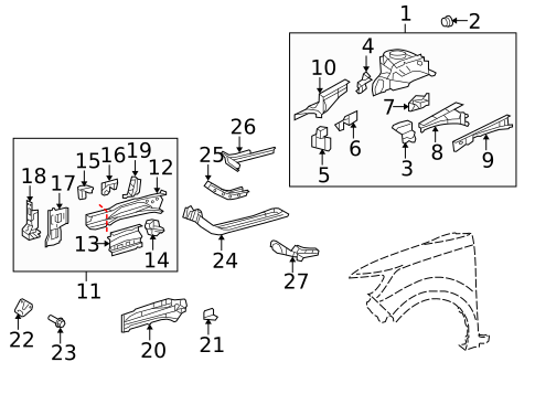 Structural Components & Rails for 2012 Scion xB #0