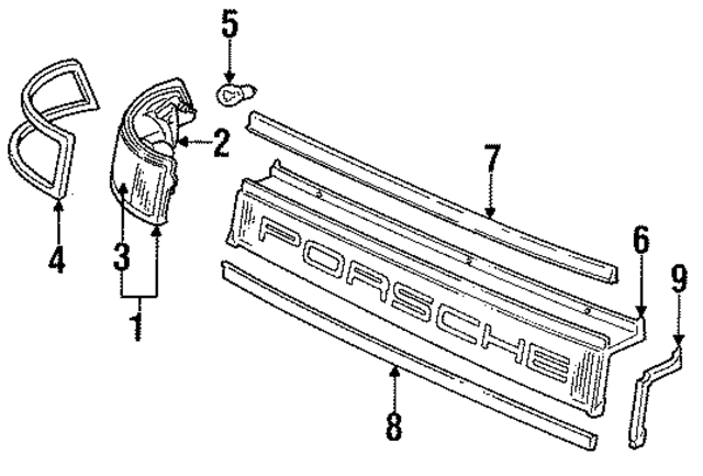 96463190703 - Electrical: Tail Lamp Assembly for Porsche: 911 Image