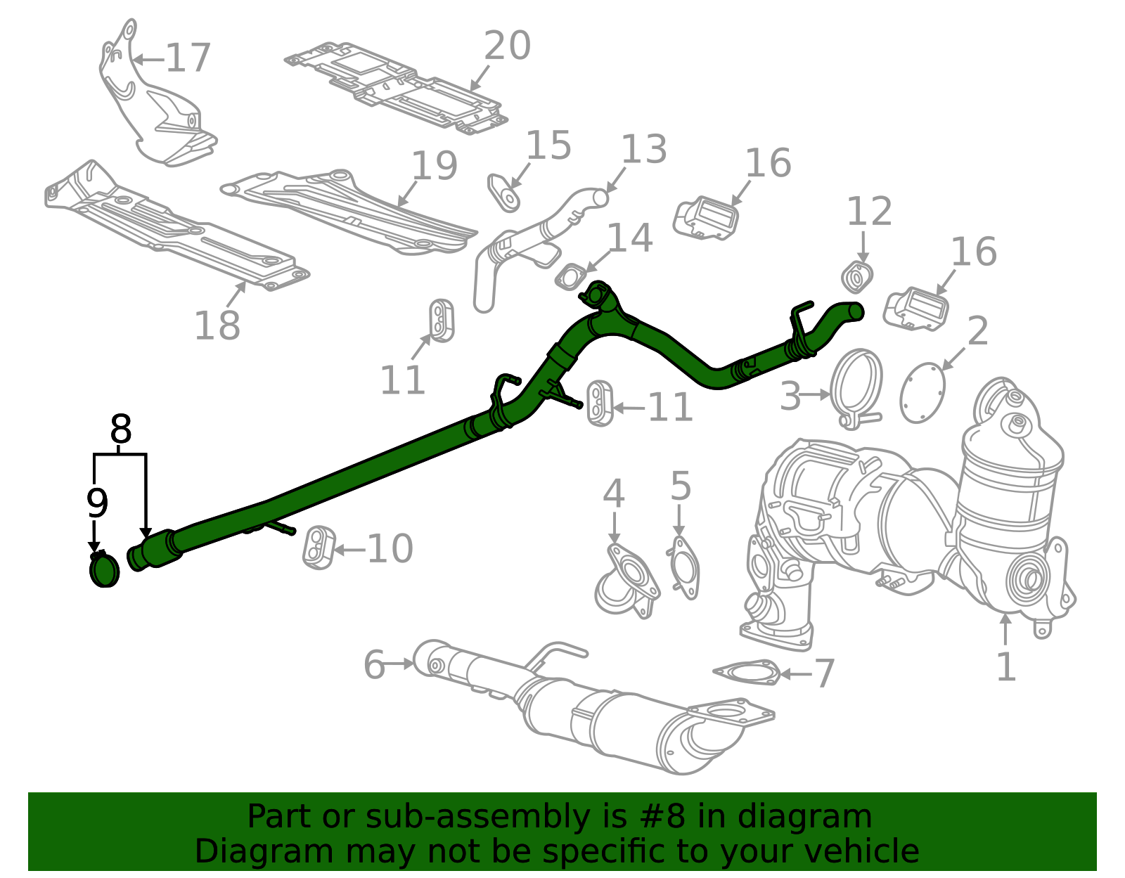 85712194 - Muffler & Pipe 2023-2026 GM | Chevrolet Parts Direct