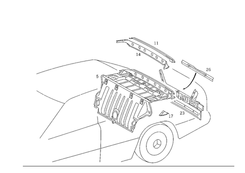 Rear End for 1993 Mercedes-Benz 500E #0