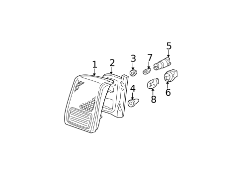 Tail Lamps for 2002 Honda Civic #2