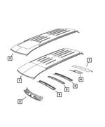 55369449AG - Body Sheet Metal Except Doors: Roof Front Header for Dodge: Durango | Jeep: Grand Cherokee, Grand Cherokee WK Image