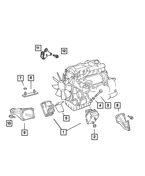 Engine Mounting for 2005 Dodge Sprinter 3500 #1