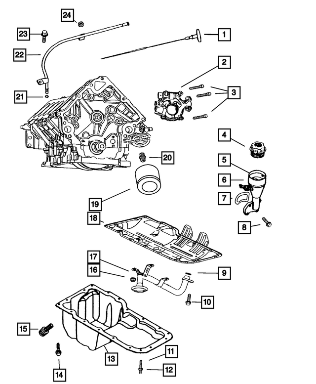 53021748AF - Engine 4.7L Eight Cylinder: Engine Oil Level Indicator for Mopar Image image