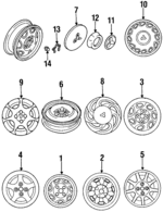 MB816144 - : Wheel, Steel for Mitsubishi: Mirage Image