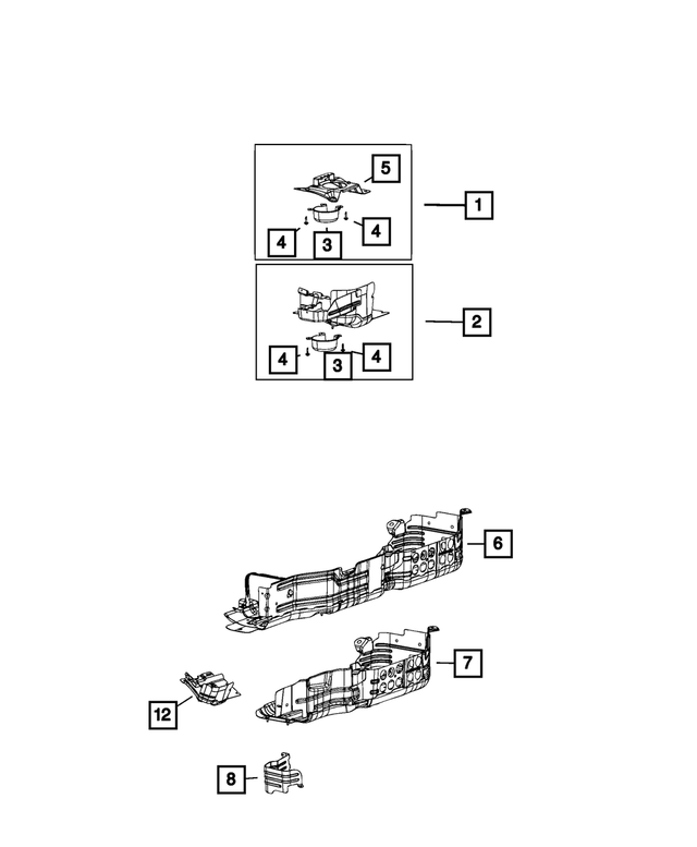 68640308AA - Frame, Bumper and Fascia: Fuel Tank Skid Plate for Mopar Image image