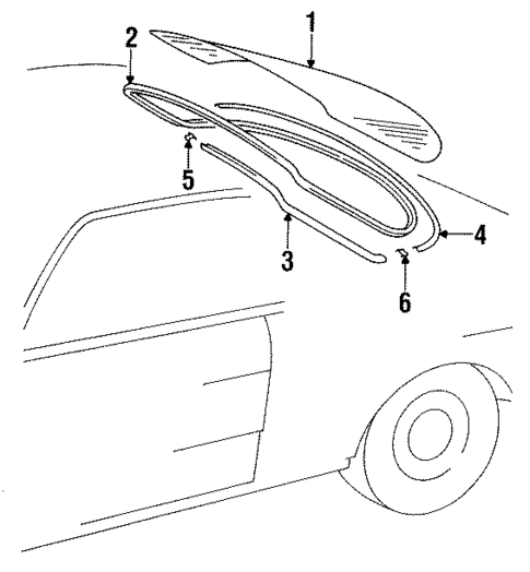 Back Glass for 1985 Mercedes-Benz 300CD #0