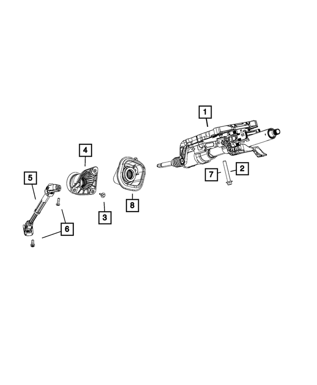 55057355AE - Steering: Steering Column for Mopar Image image