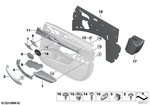 51418747319 - : Trim Door Aluminum Carbon, Left for BMW Image