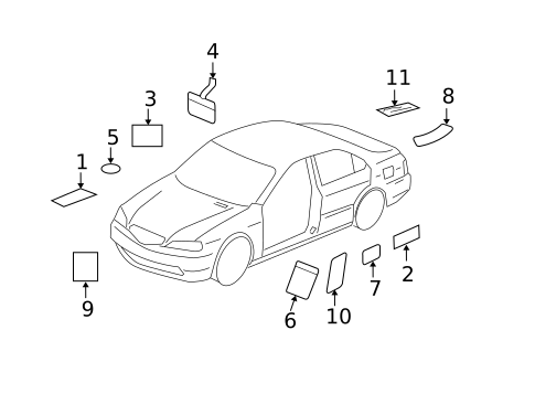 Information Labels for 2022 Acura ILX #0