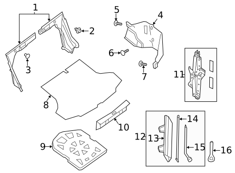 Interior Trim - Rear Body for 2019 Nissan Sentra #0