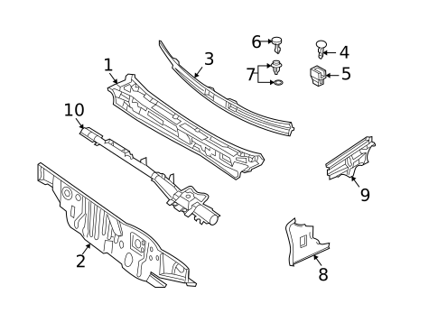 Cowl for 2003 Volvo V40 #0