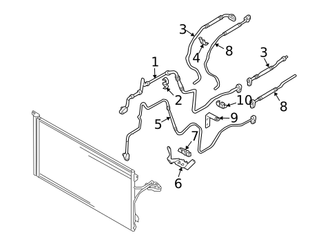 Rear AC Lines for 2004 Volkswagen Touareg #0