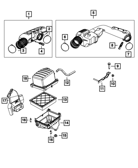 Air Cleaner for 2014 Dodge Durango #0