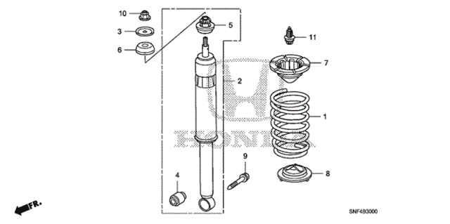 Rear Shock Absorber for 2006 Honda Civic #0