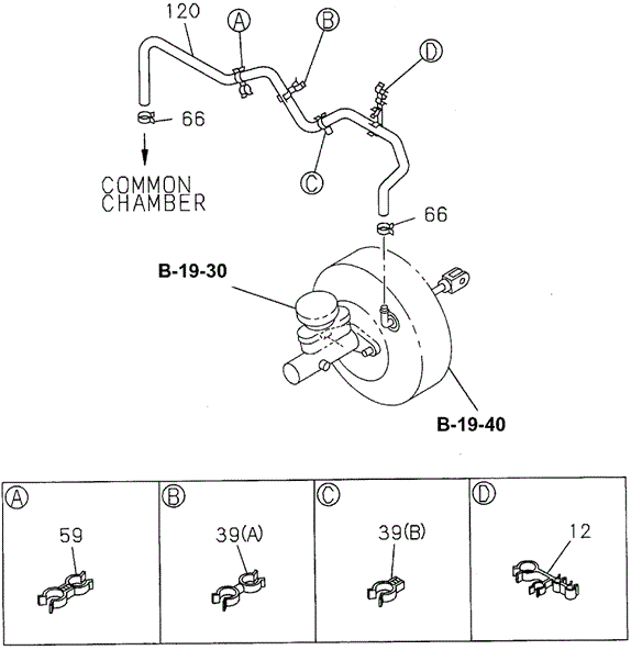 Brake Piping Vacuum for 1997 Honda Passport #0