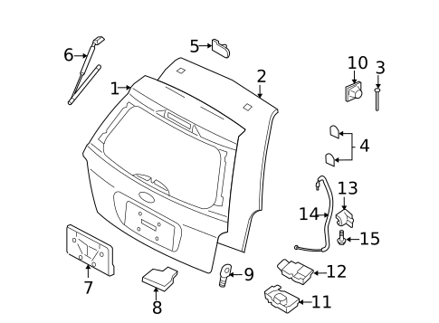 Liftgate for 2005 Ford Freestyle #0