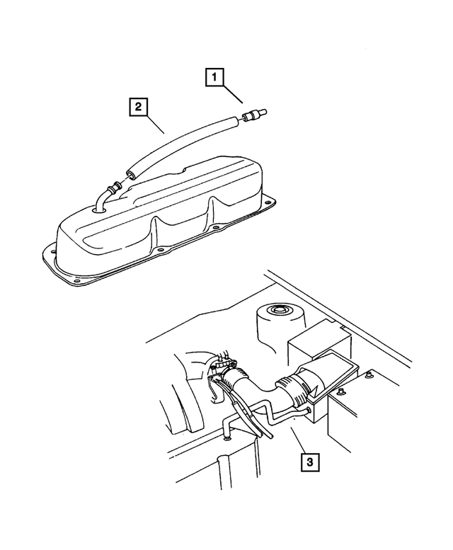 4781264AB - Engine 3.3L Six Cylinder: Crankcase Vent Hose for Mopar Image image