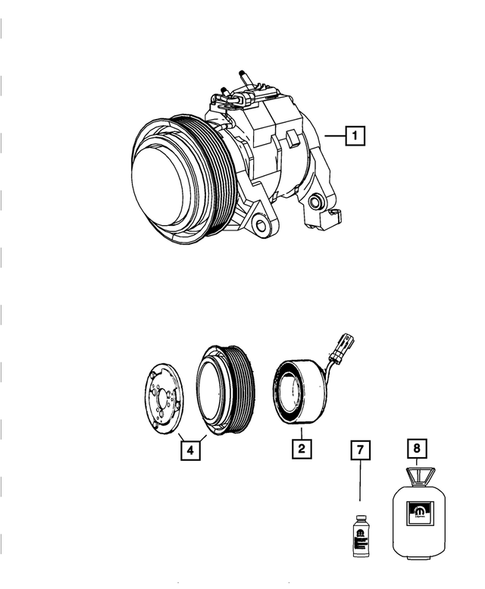 Air Conditioner Compressor and Mounting for 2010 Dodge Ram 1500 #0
