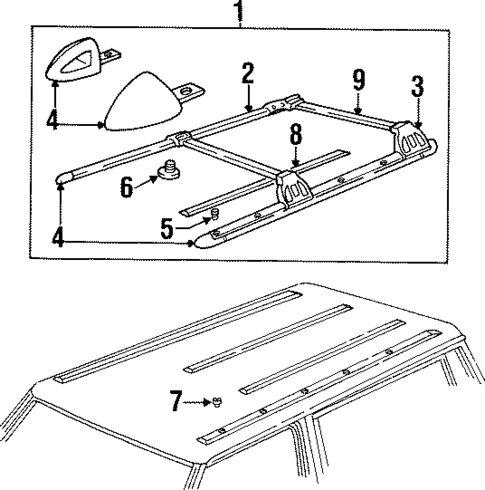Luggage Carrier for 2001 Jeep Cherokee #0