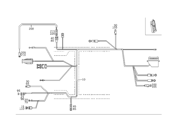 2035405810 - Electrical System: Wiring Harness for Mercedes-Benz: C32 AMG, C55 AMG Image image