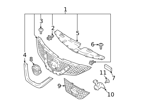 Grille for 2019 Nissan Qashqai #0