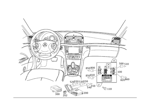 Electrical Compartment in Co-Driver Legroom for 1996 Mercedes-Benz E320 #0