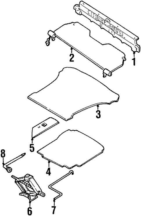 Interior Trim - Rear Body for 1997 Mercury Tracer #1