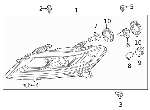 Headlamp Components for 2016 Honda Accord #3