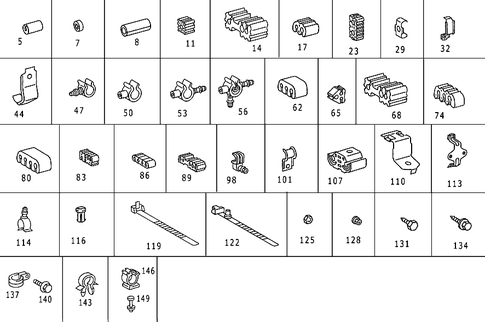 Hydraulic Line Mounting Parts for 1993 Mercedes-Benz 400E #0