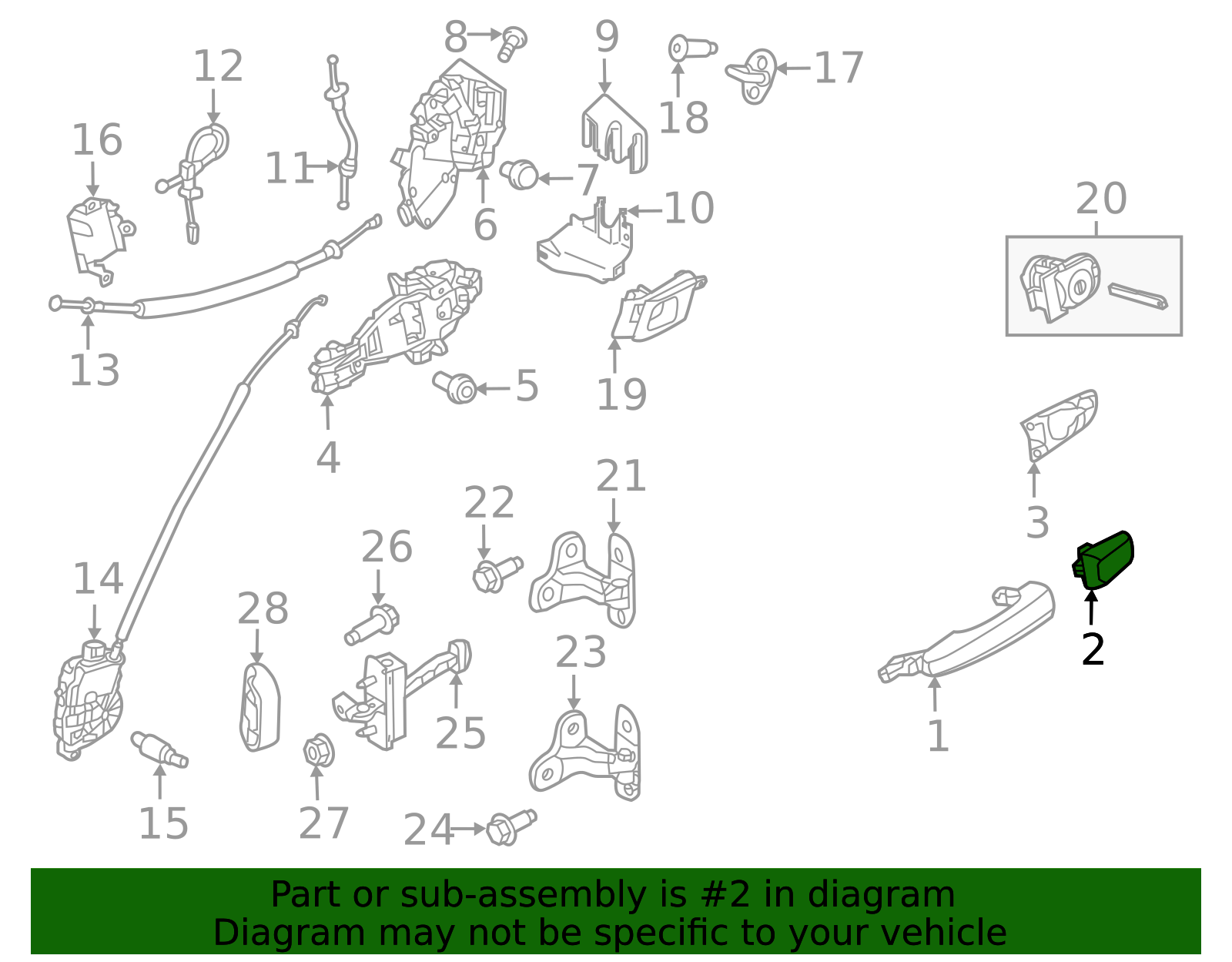 2012-2023 Land Rover Exterior Door Handle Cover LR156944 | OEM Parts Online