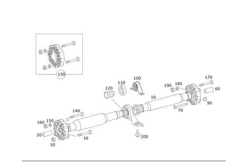 Split Driveshaft for 1996 Mercedes-Benz S500 #0