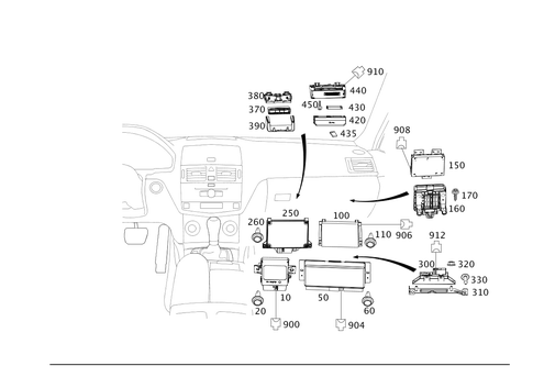 Electrical Compartment in Front Passenger Footwell for 2012 Mercedes-Benz C250 #0