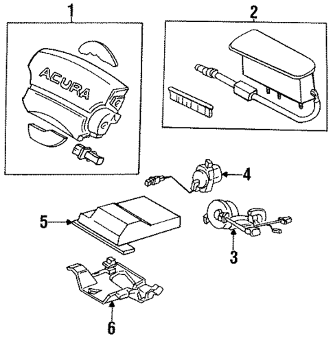 Air Bag Components for 1992 Acura Vigor #0