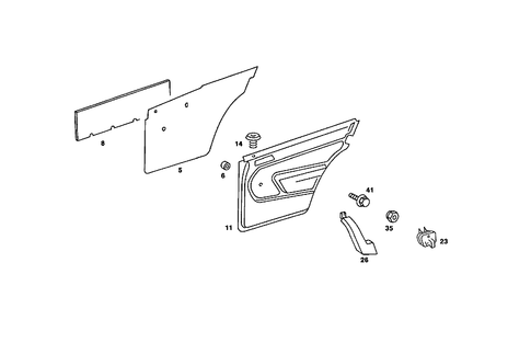 Door Paneling for 1986 Mercedes-Benz 190 E #1