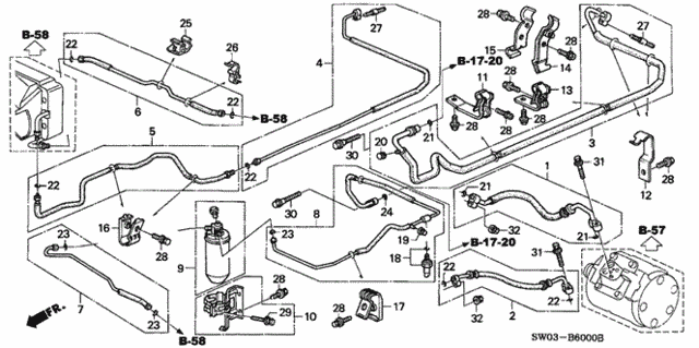 A/C Hoses - Pipes for 2001 Acura NSX #0