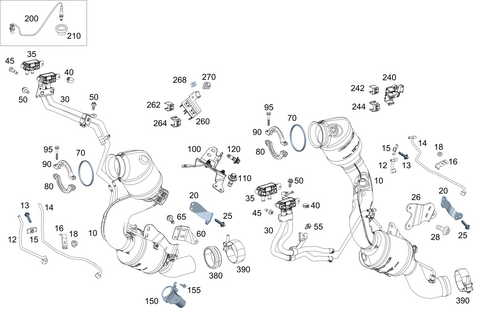 Exhaust System Used on Eight-Cylinder Gasoline Vehicles for 2023 Mercedes-Benz GLS580 #0
