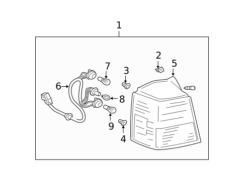 Tail Lamps for 2004 Mitsubishi Endeavor #0