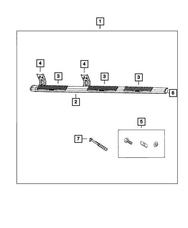 68193121AC - Mopar Accessories - Component Parts: Side Step, Left for Mopar Image