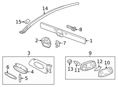 Interior Trim - Roof for 2011 Porsche 911 #0