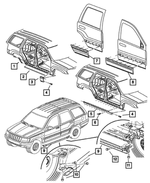 5EY75YR8AF - : Rear Door Cladding, Left for Mopar Image