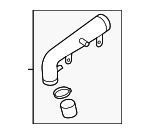 1K0129654BE - Engine: Intake Hose for Volkswagen: Beetle, CC, Eos, GTI, Jetta, Passat, Rabbit, Tiguan, Tiguan Limited Image