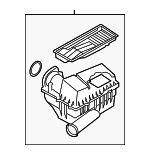 1K0129607AG - Engine: Air Cleaner Assembly for Volkswagen: Beetle, CC, Eos, GTI, Jetta, Passat, Rabbit, Tiguan, Tiguan Limited Image