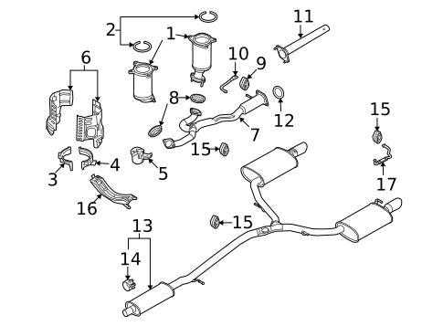 Exhaust Components for 2009 Lincoln MKS #0
