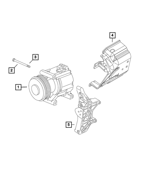 Air Conditioner Compressor and Mounting for 2021 Jeep Renegade #0